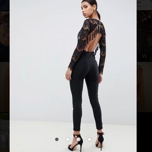 Black Tassel Jumpsuit